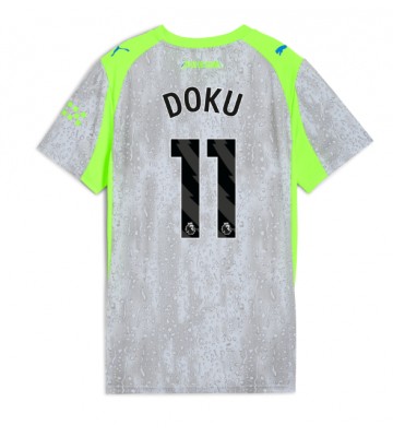 Manchester City Jeremy Doku #11 Tredjetrøje Dame 2025-26 Kortærmet